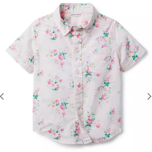 Janie and Jack Floral Poplin Shirt - Picture 1 of 6